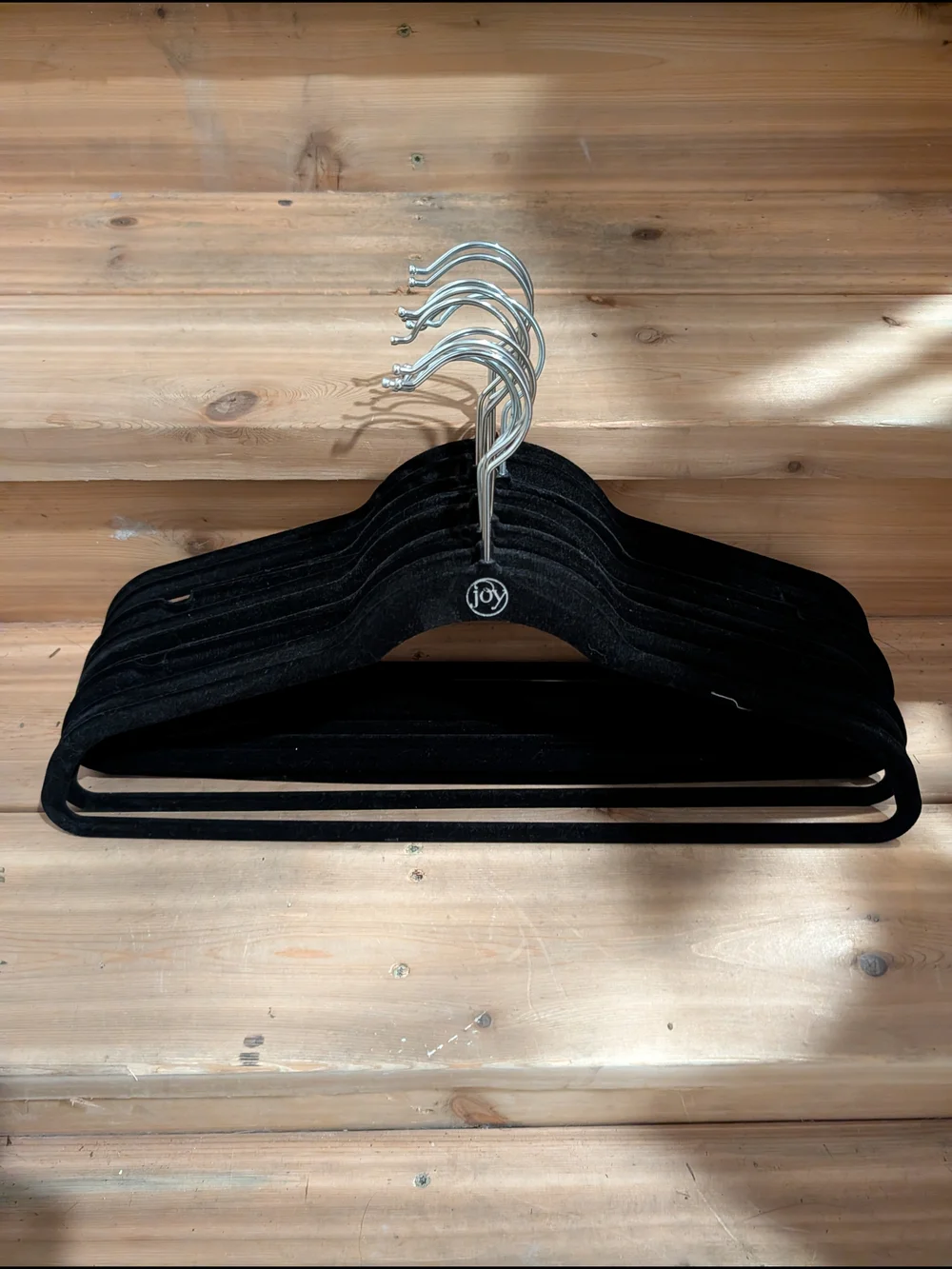 JOY Black Velvet Hangers - Large Set